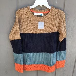 NWT Sparrow Anthropologie Colorblock Sweater Small